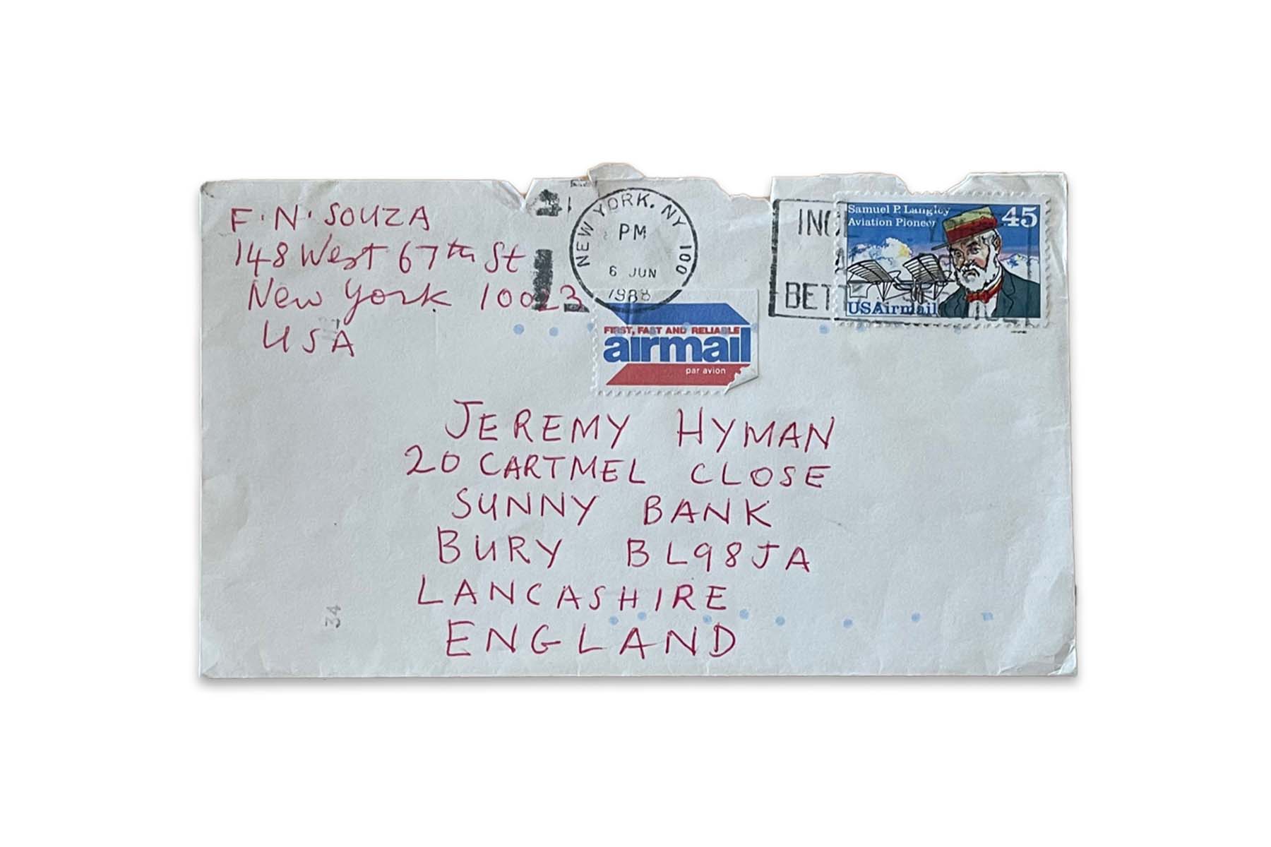 Francis Newton Souza (1924 - 2002) - LETTERS (1988)