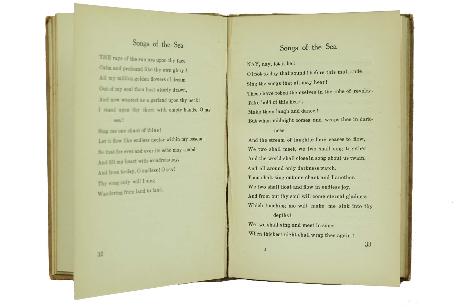 C. R.  Das and Aurobindo Ghose - SONGS OF THE SEA (1920)