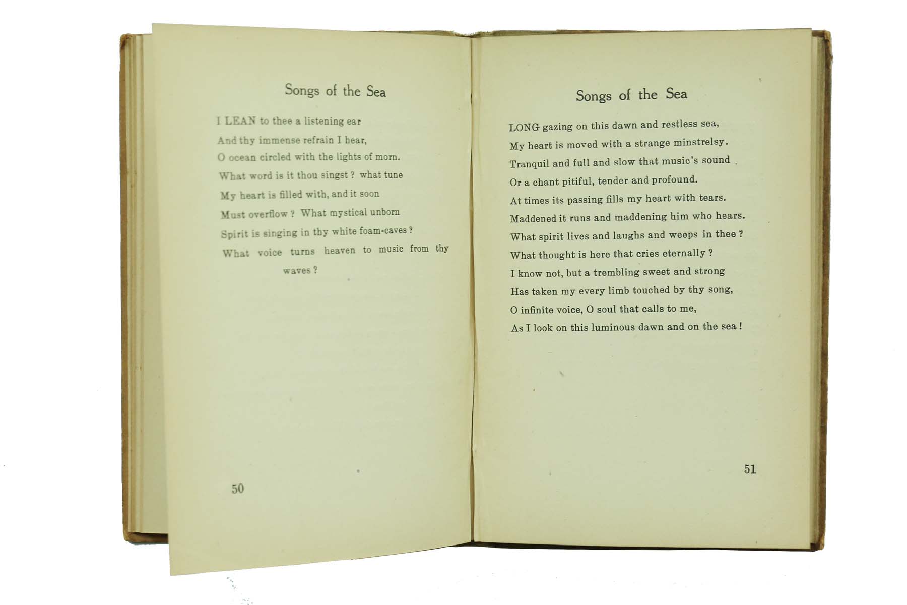 C. R.  Das and Aurobindo Ghose - SONGS OF THE SEA (1920)