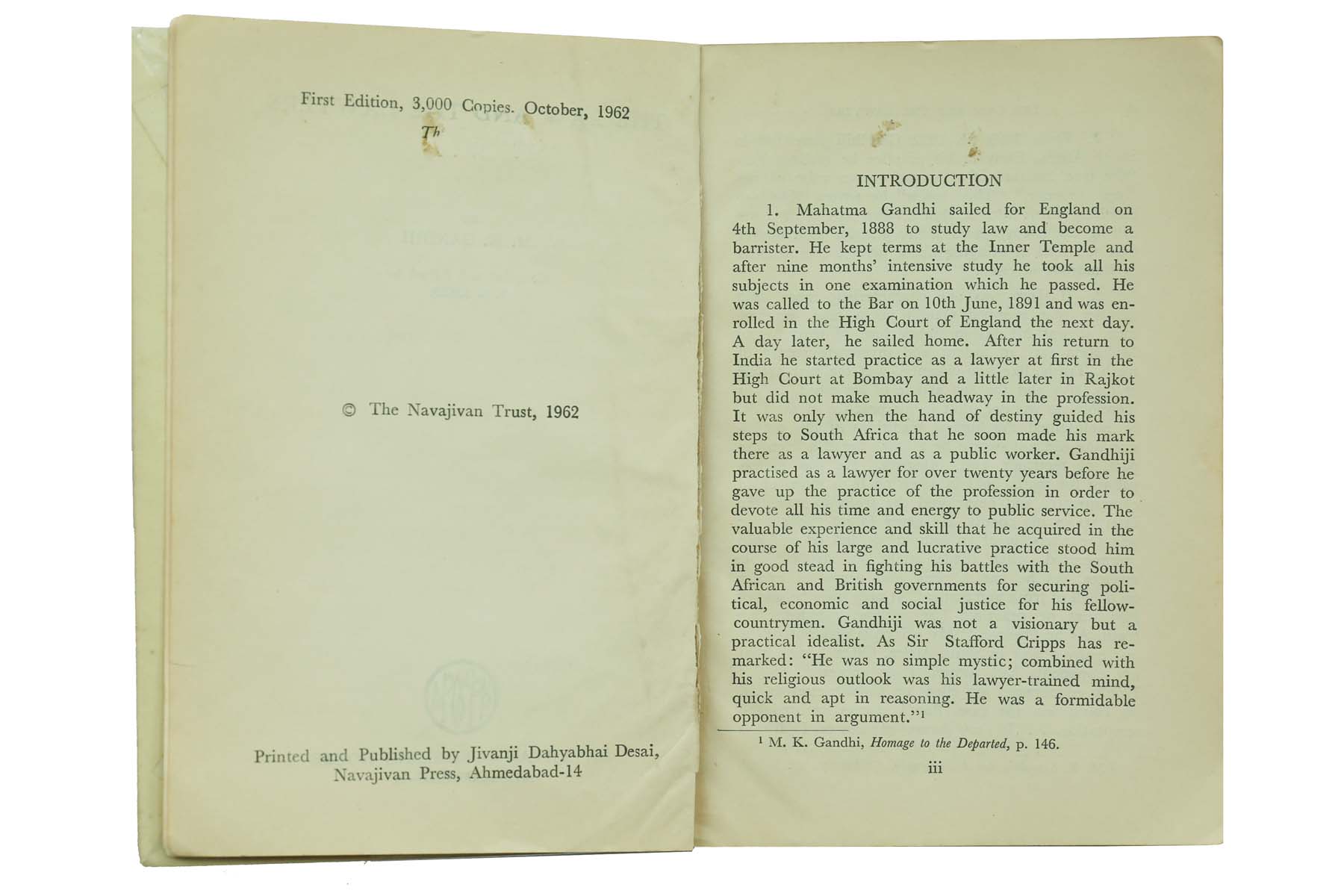 M.K. Gandhi - THE LAW AND LAWYERS (1962)