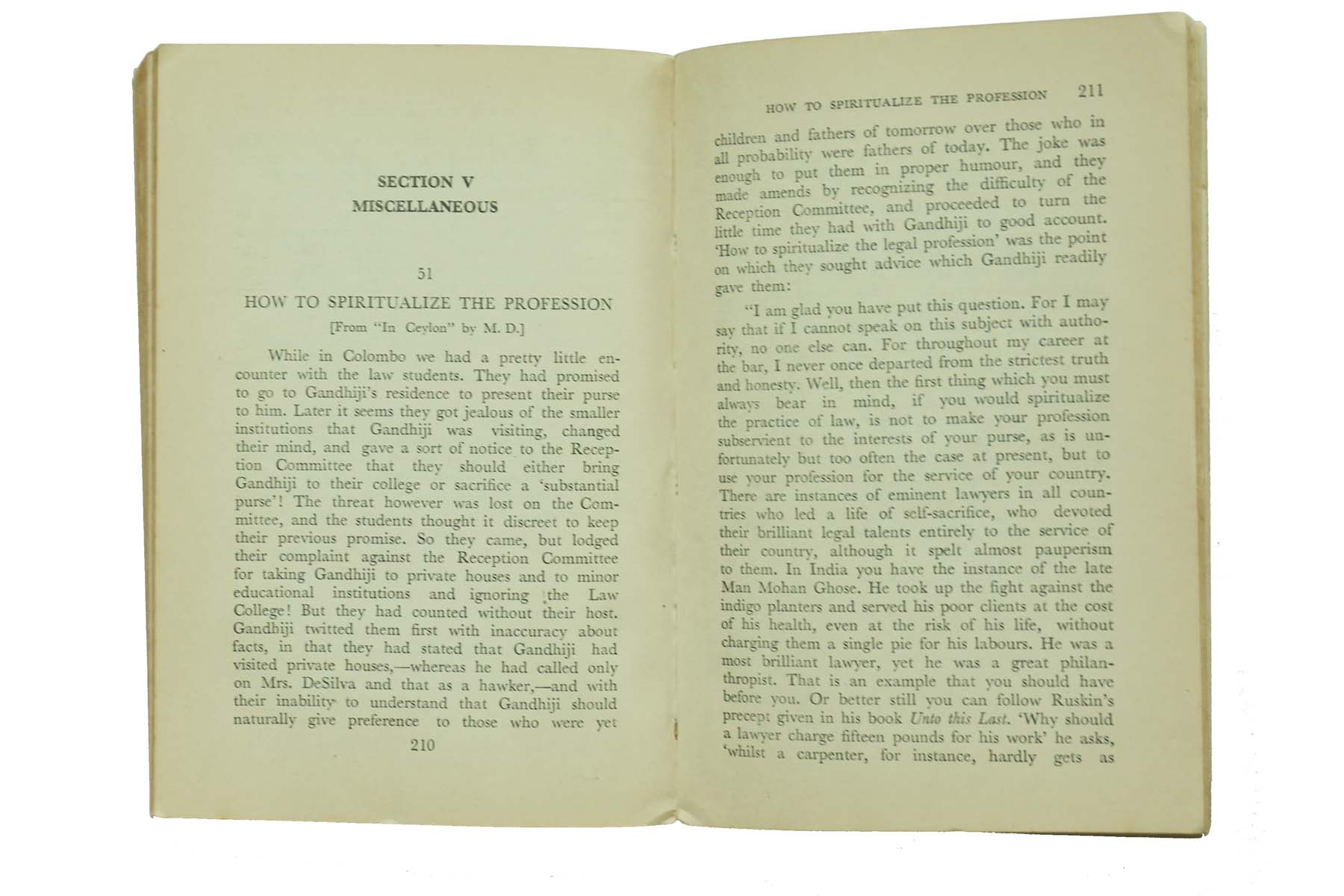 M.K. Gandhi - THE LAW AND LAWYERS (1962)