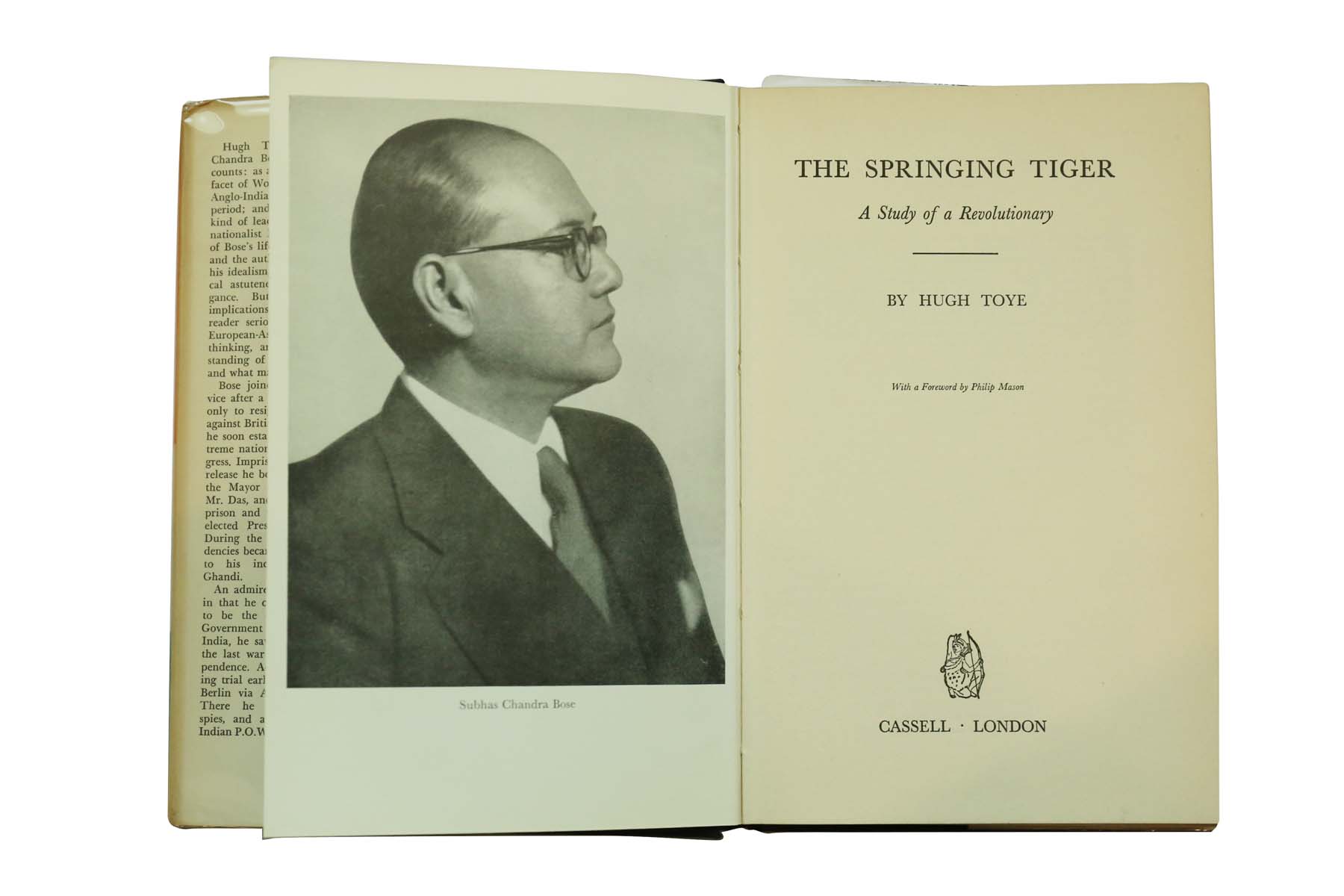 Hugh Toye - THE SPRINGING TIGER A STUDY OF SUBHAS CHANDRA BOSE (1959)
