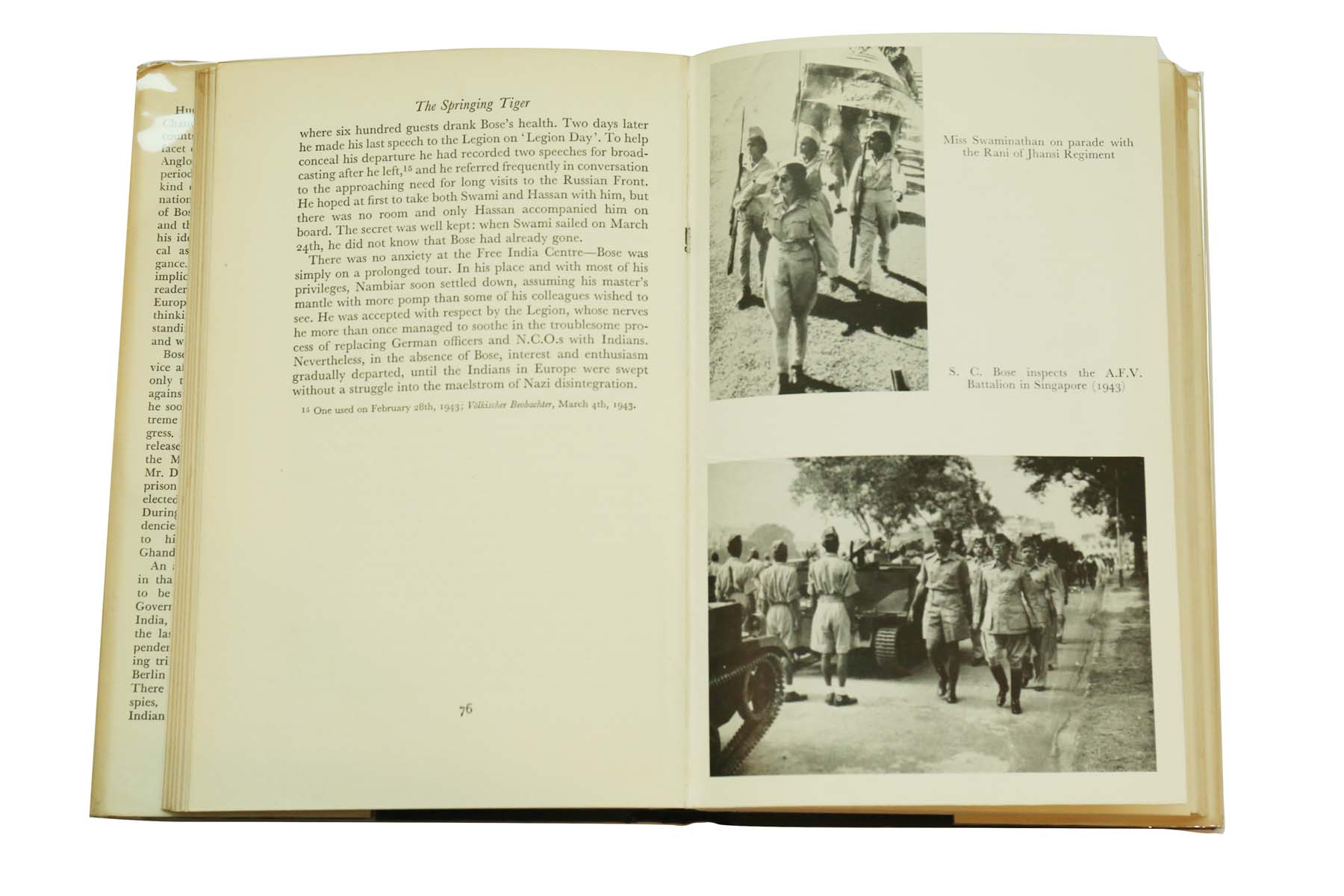 Hugh Toye - THE SPRINGING TIGER A STUDY OF SUBHAS CHANDRA BOSE (1959)