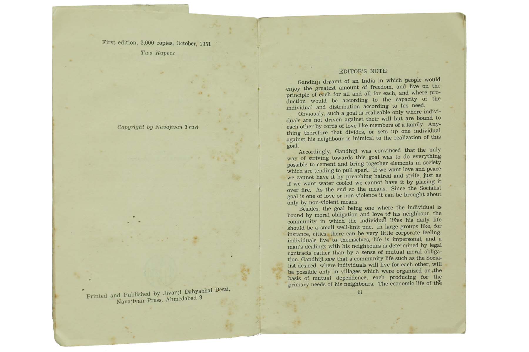 M.K. Gandhi - TOWARDS NON-VIOLENT SOCIALISM (1951)