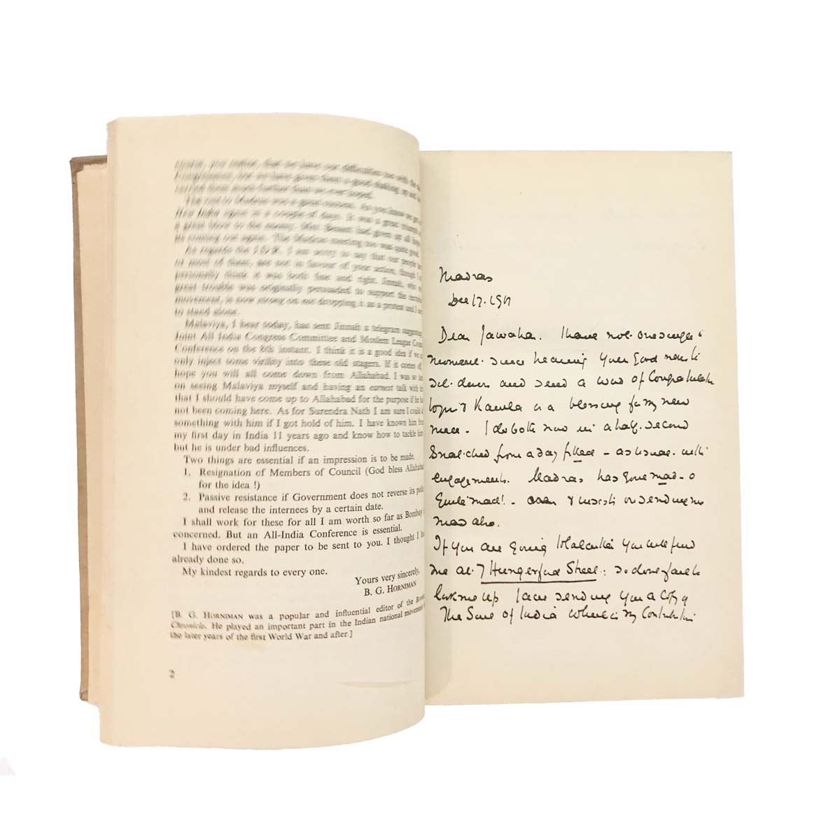 Jawaharlal Nehru - A BUNCH OF OLD LETTERS (1958)