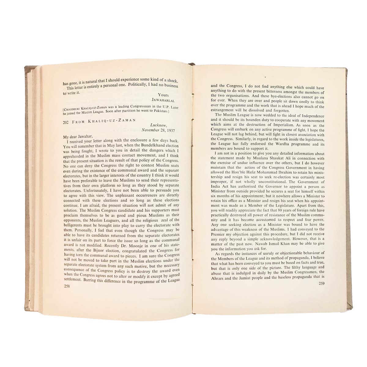 Jawaharlal Nehru - A BUNCH OF OLD LETTERS (1958)