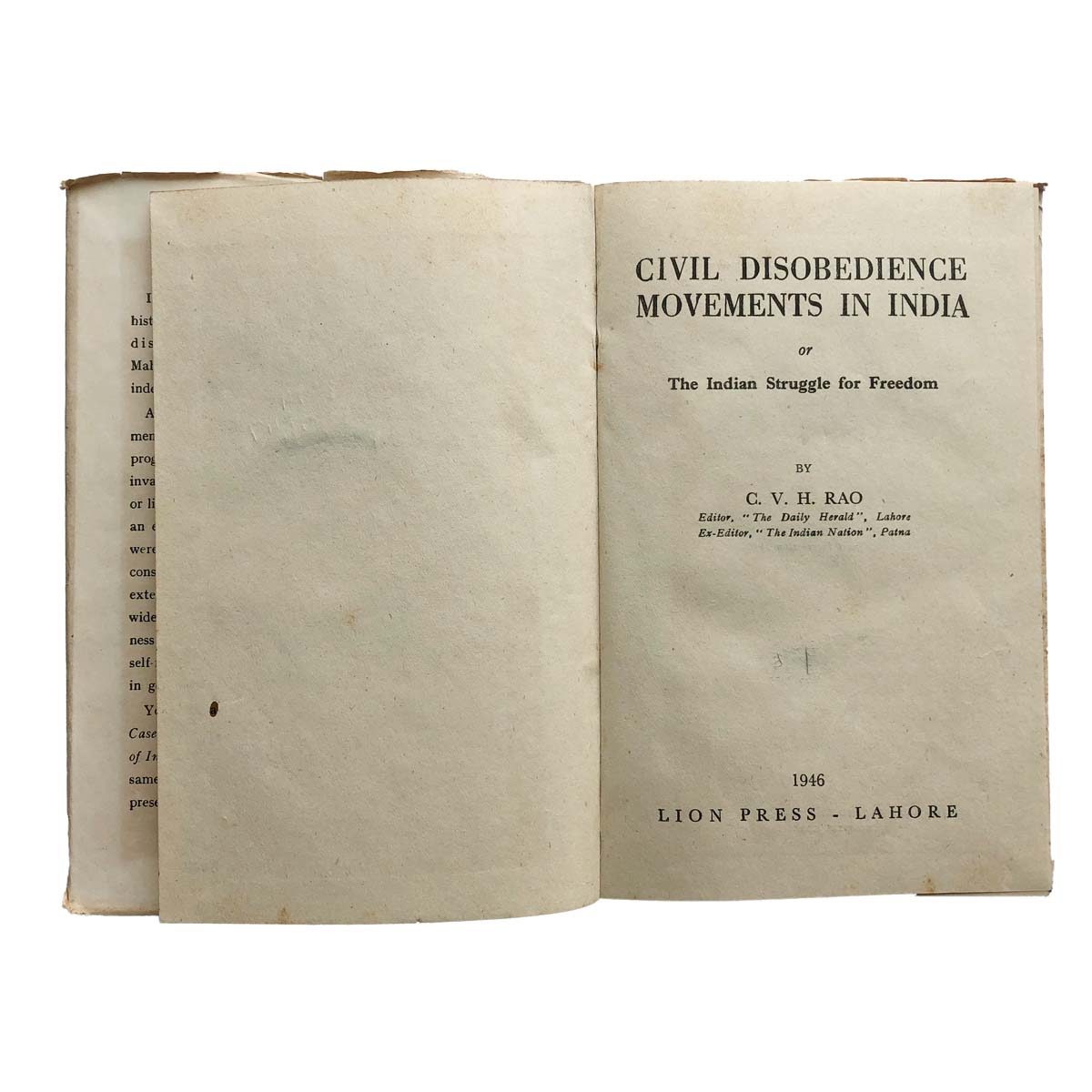 C.V.H.Rao - CIVIL DISOBEDIENCE MOVEMENT IN INDIA (1946)