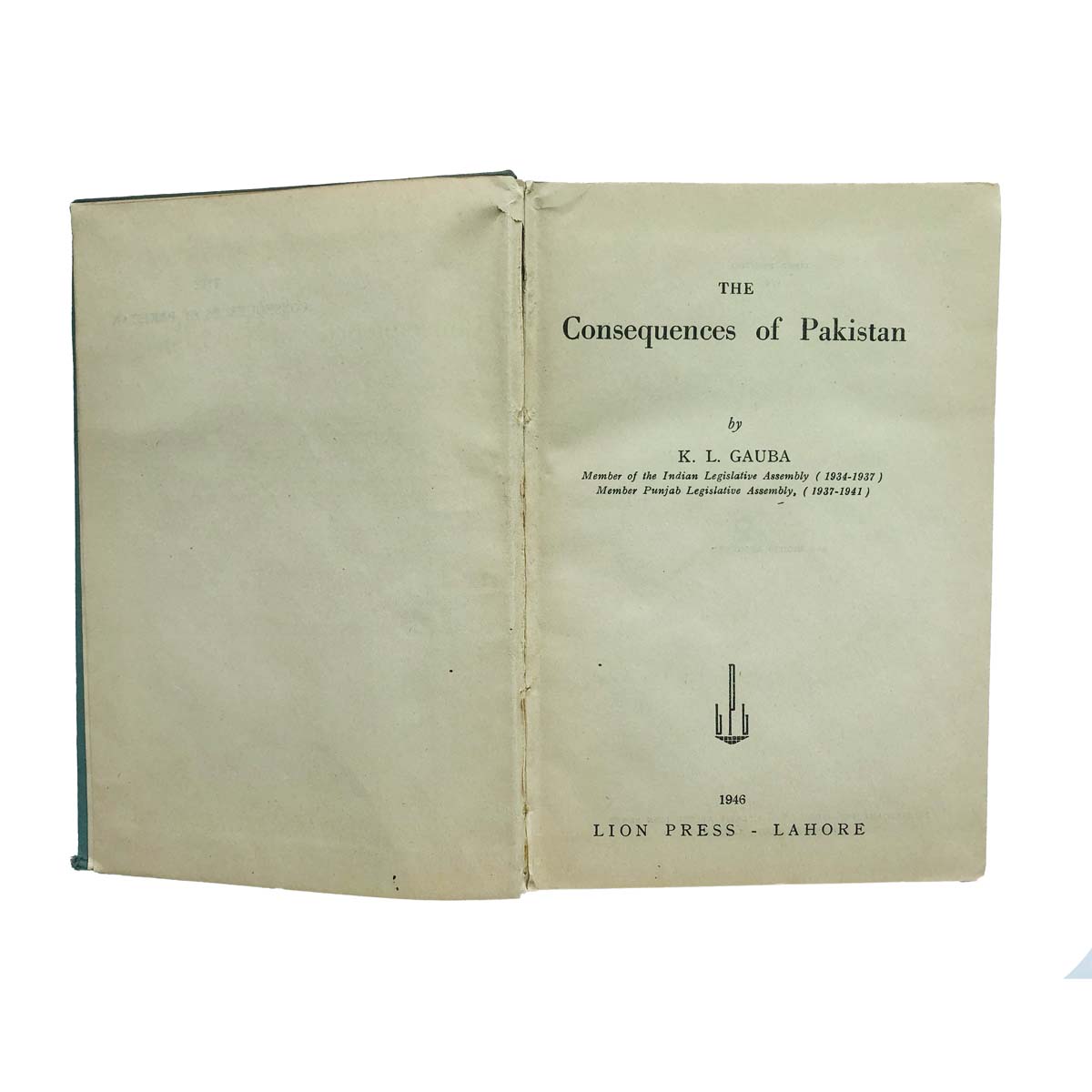 K.L. Gauba - CONSEQUENCES OF PAKISTAN (1946)