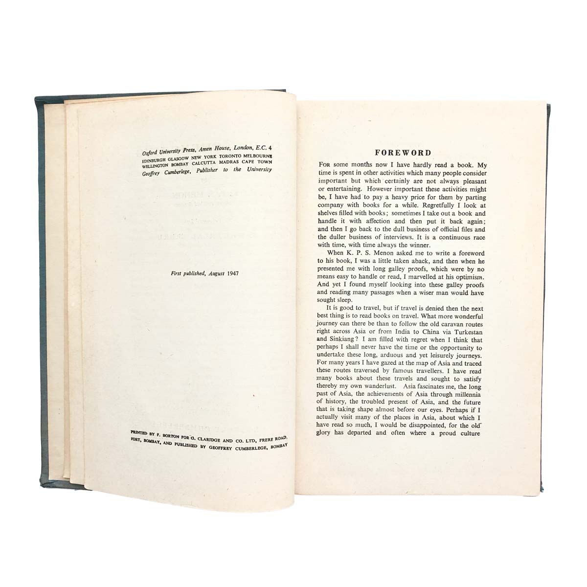 K.P.S.Menon - DELHI-CHUNGKING A TRAVEL DIARY (1947)