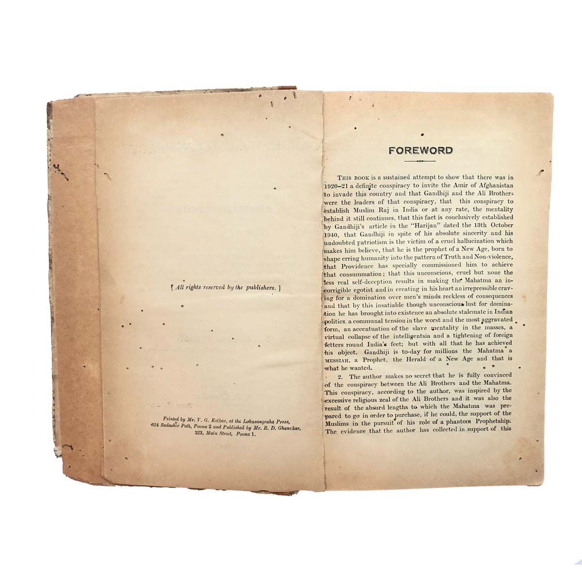 A Hindu Nationalist - GANDHI MUSLIM CONSPIRACY (1941)