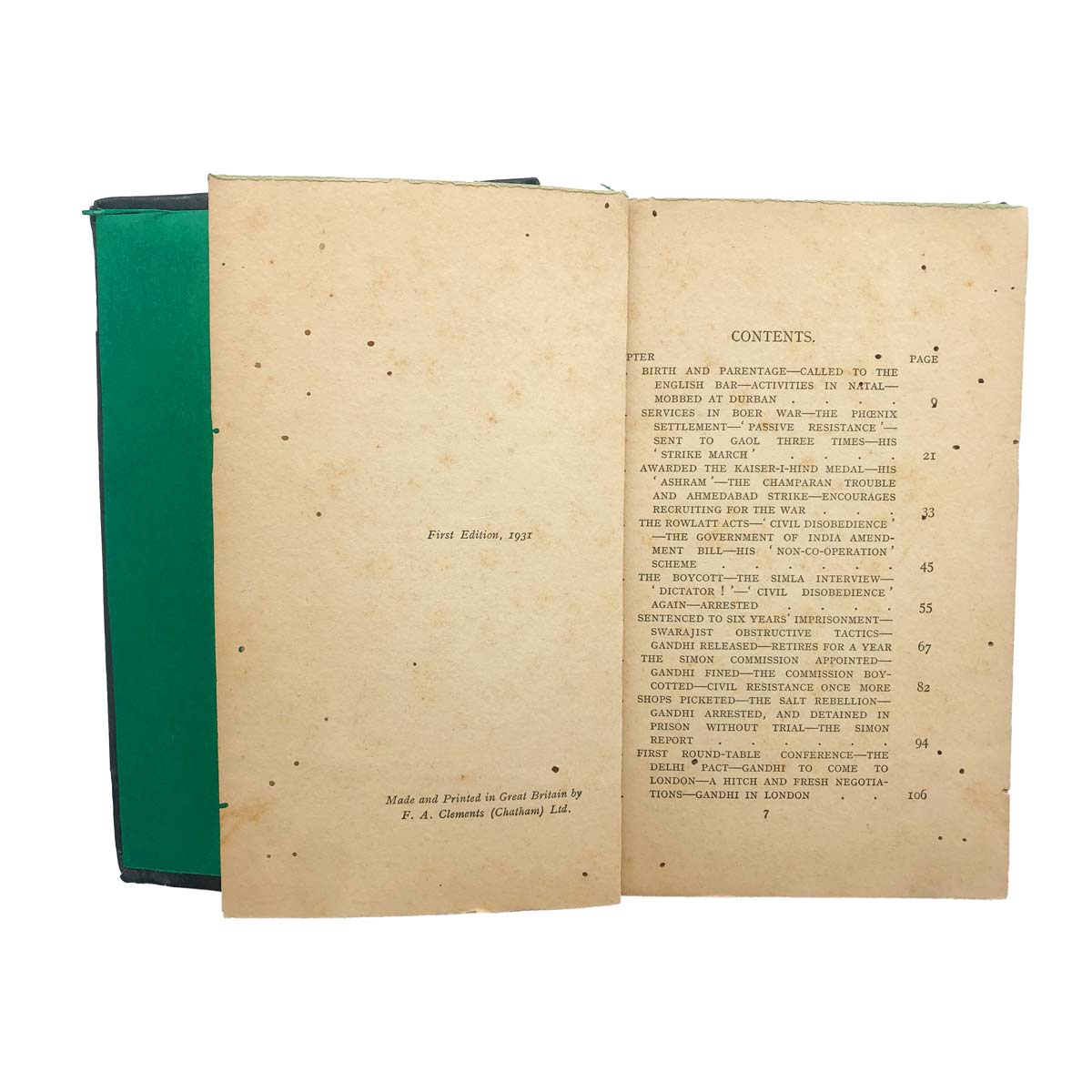 J.G.Rowe - GANDHI THE MAHATMA (1931)