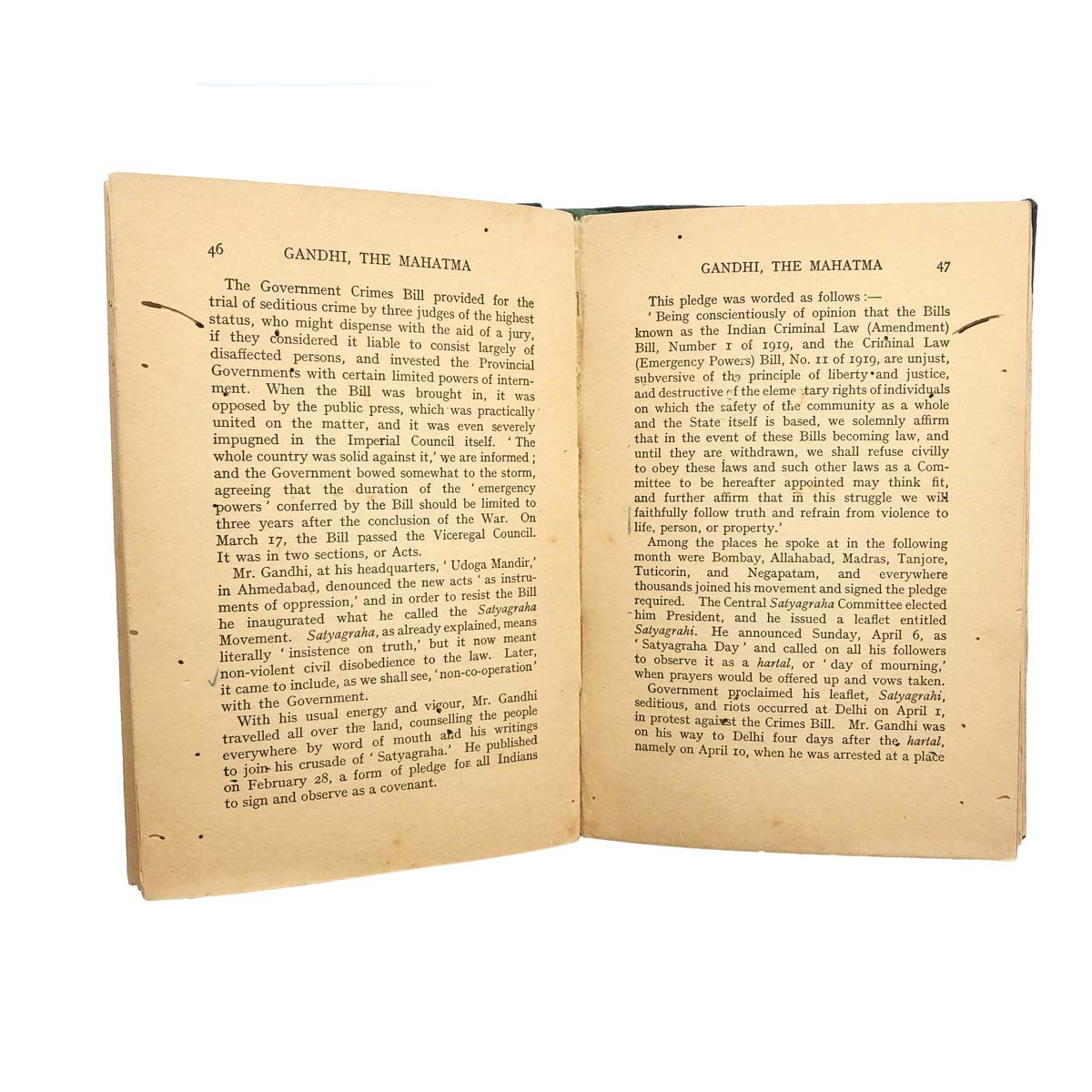 J.G.Rowe - GANDHI THE MAHATMA (1931)