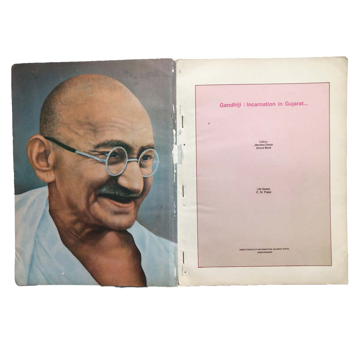 Edited by Jitendra Desai, Amrut Modi - GANDHIJI: INCARNATION IN GUJARAT (Circa 1994)