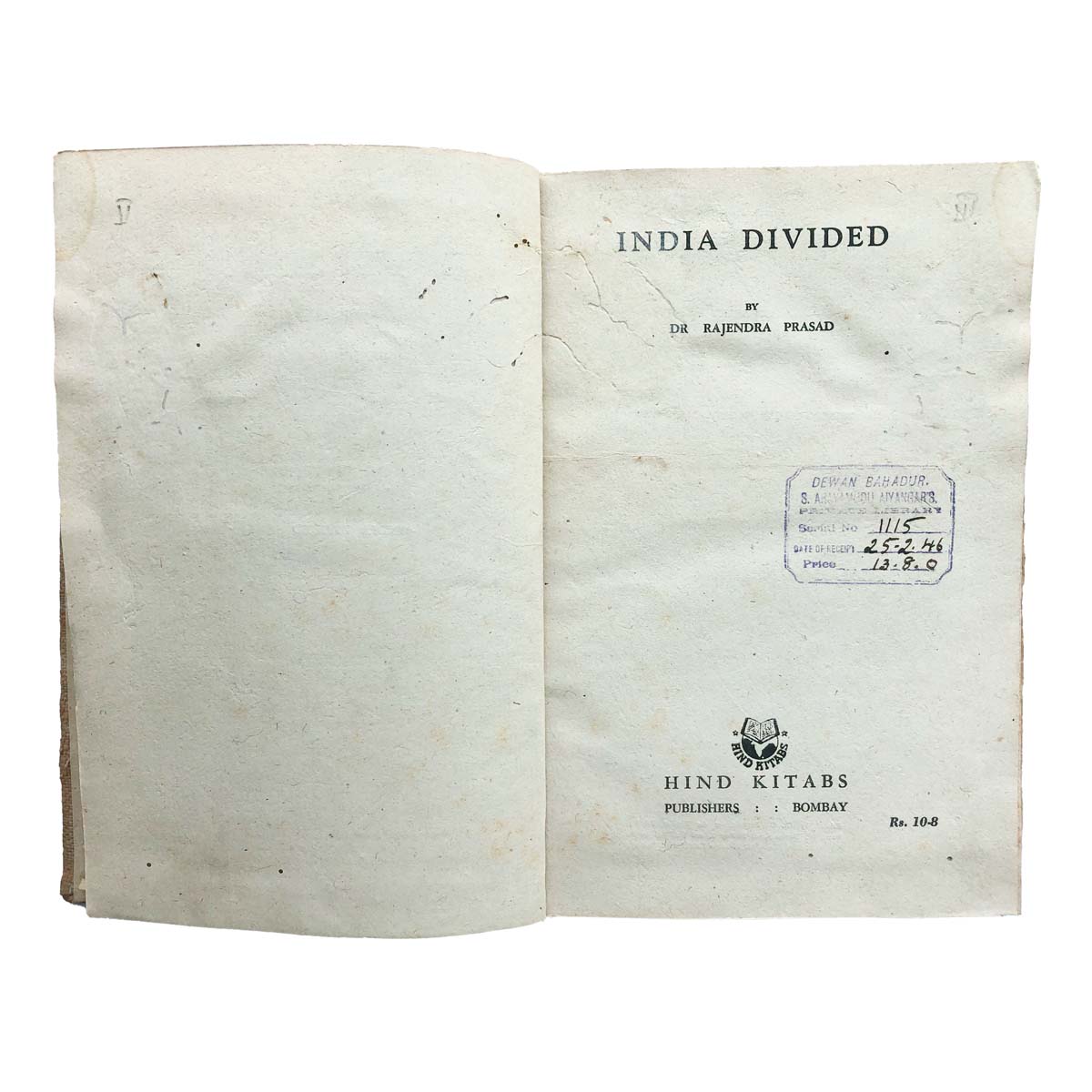 Rajendra Prasad - INDIA DIVIDED (1946)