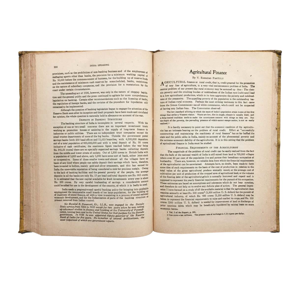 Editor Manilal B.Nanavati & C.N.Vakil - INDIA SPEAKING (1945)