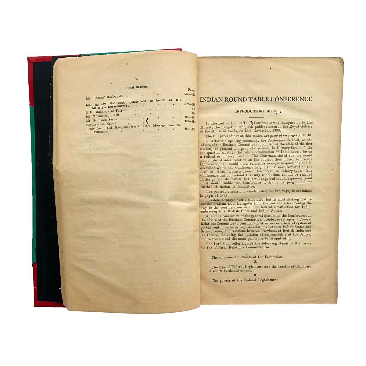 Various - INDIAN ROUND TABLE CONFERENCE 1930 - 1931 (1931)