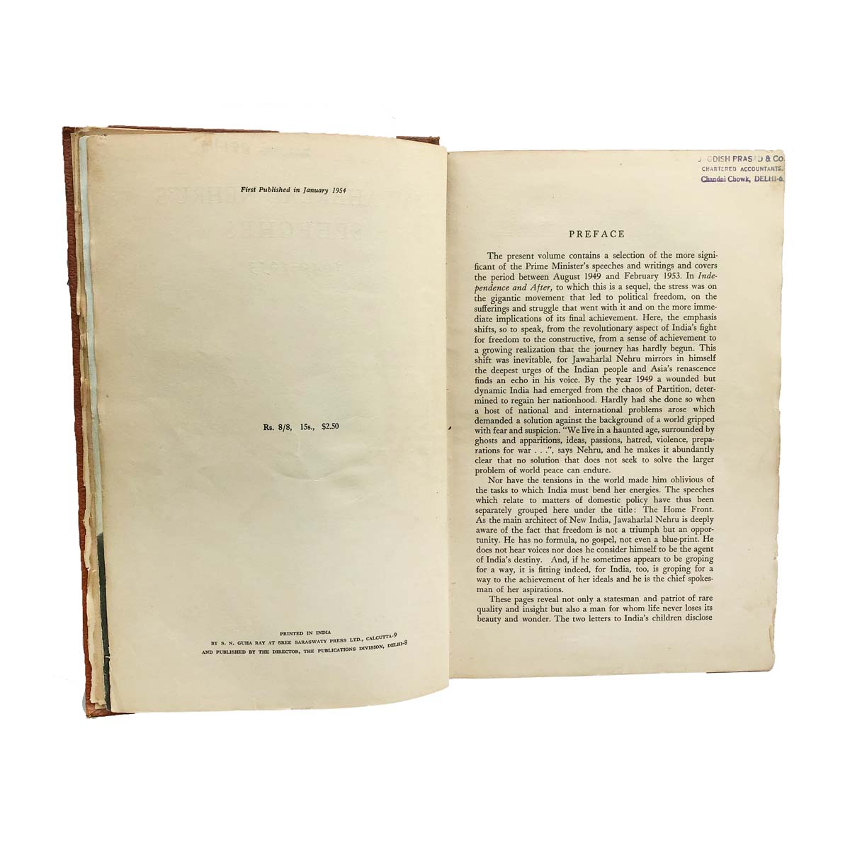 Jawaharlal Nehru - JAWAHARLAL NEHRU'S SPEECHES FROM 1949 TO 1953 (1954)