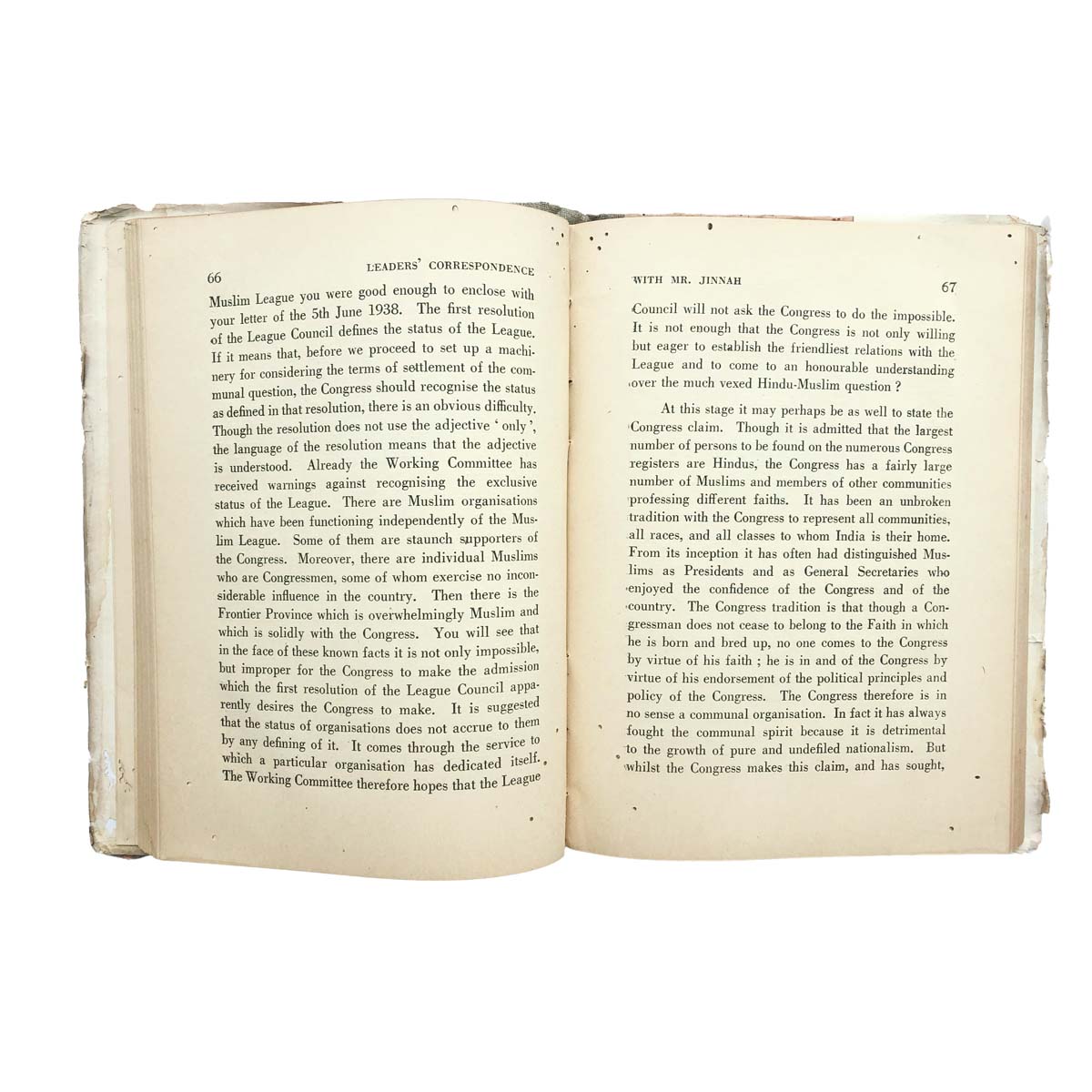 Edited by Syed Sharifuddin Peerzada - LEADERS CORRESPONDENCE WITH MR. JINNAH (1944)