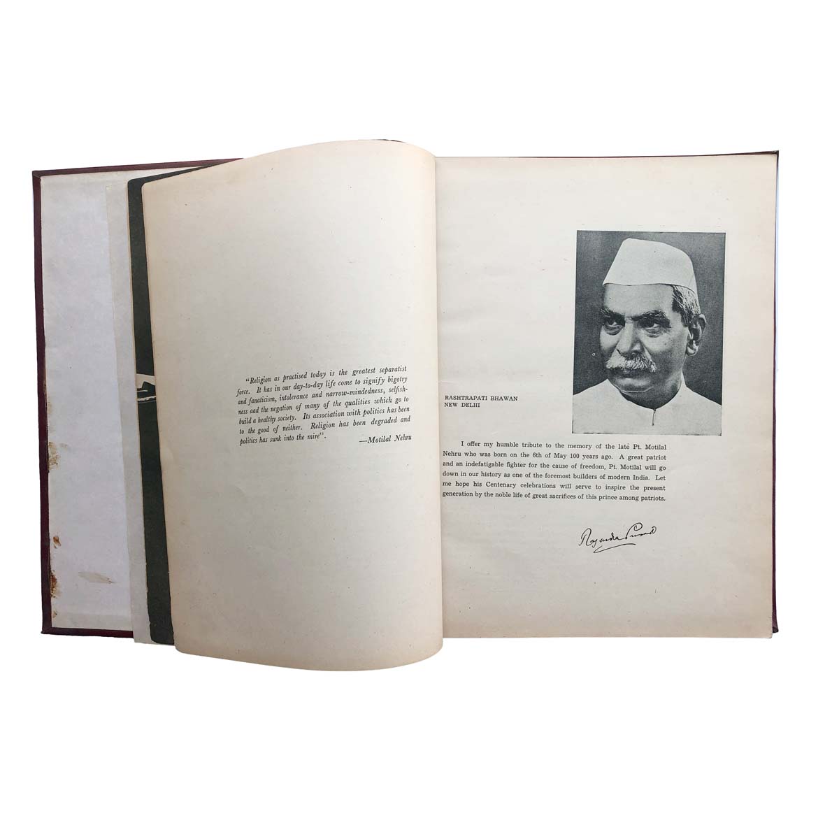 L.R.Nair - MOTILAL NEHRU BIRTH CENTENARY SOUVENIR (1961)