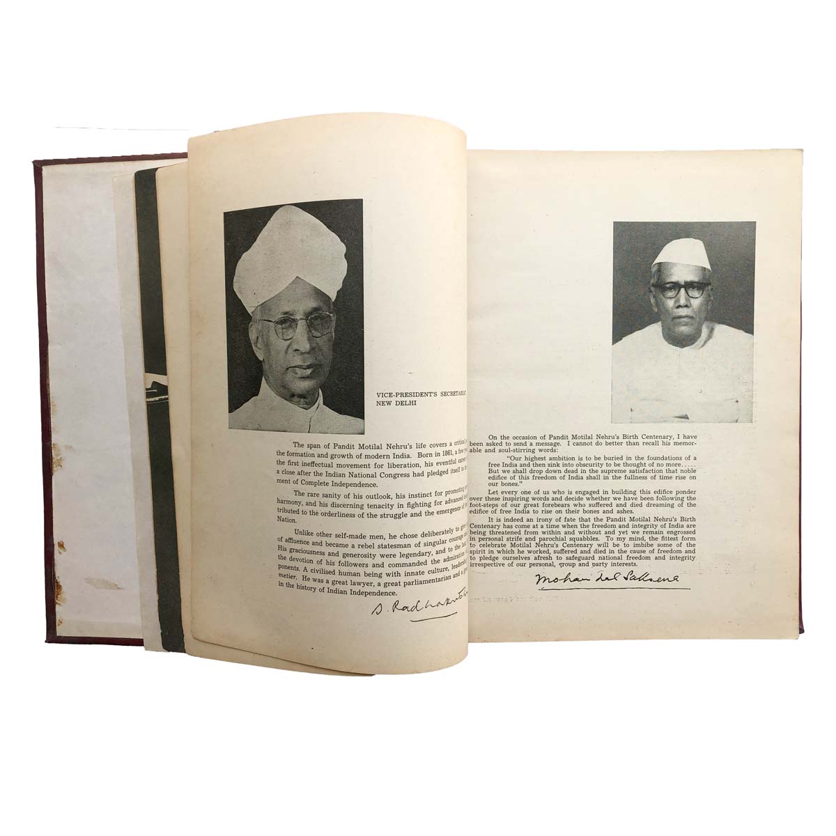 L.R.Nair - MOTILAL NEHRU BIRTH CENTENARY SOUVENIR (1961)