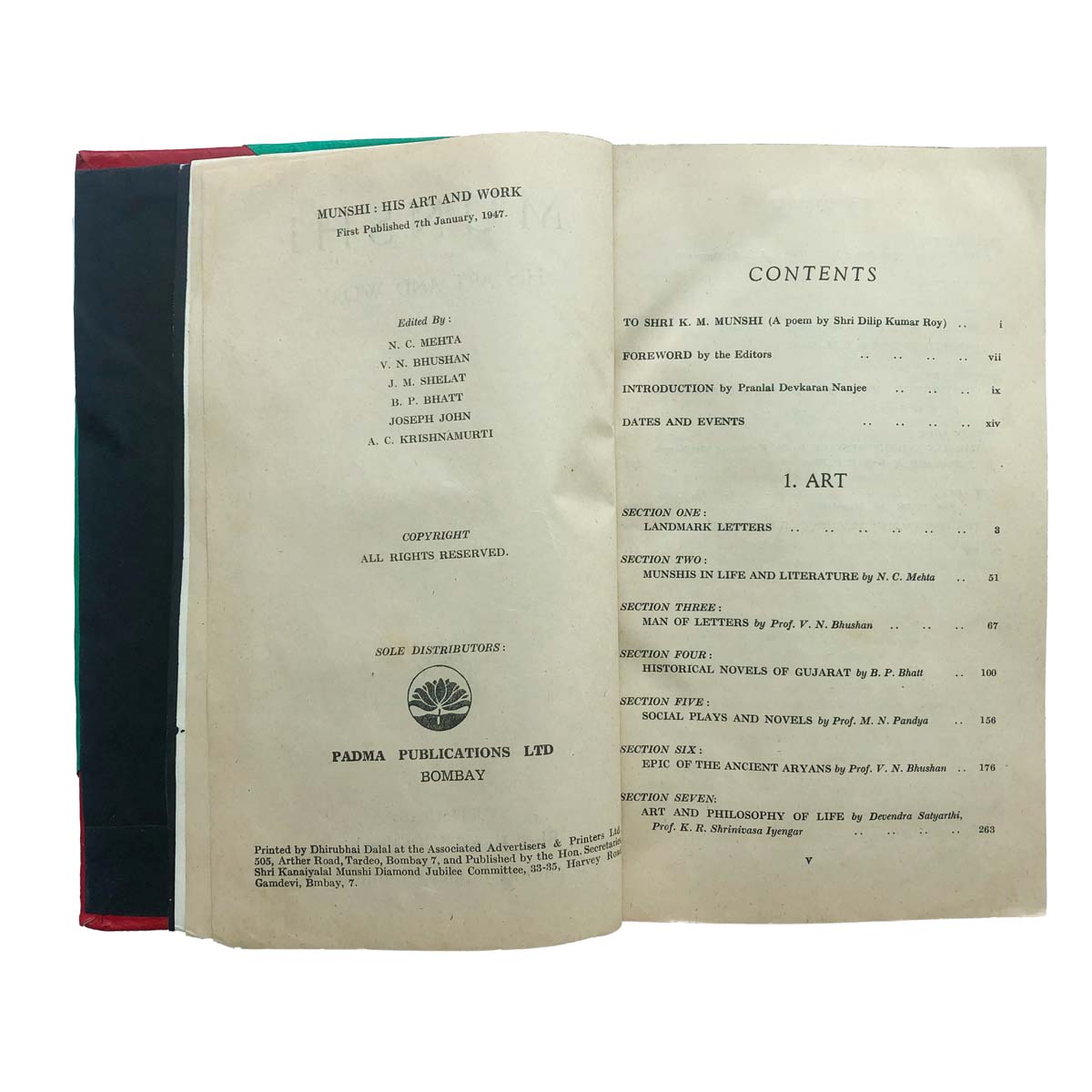 Multiple Editors - MUNSHI: HIS ART AND WORK (1947)