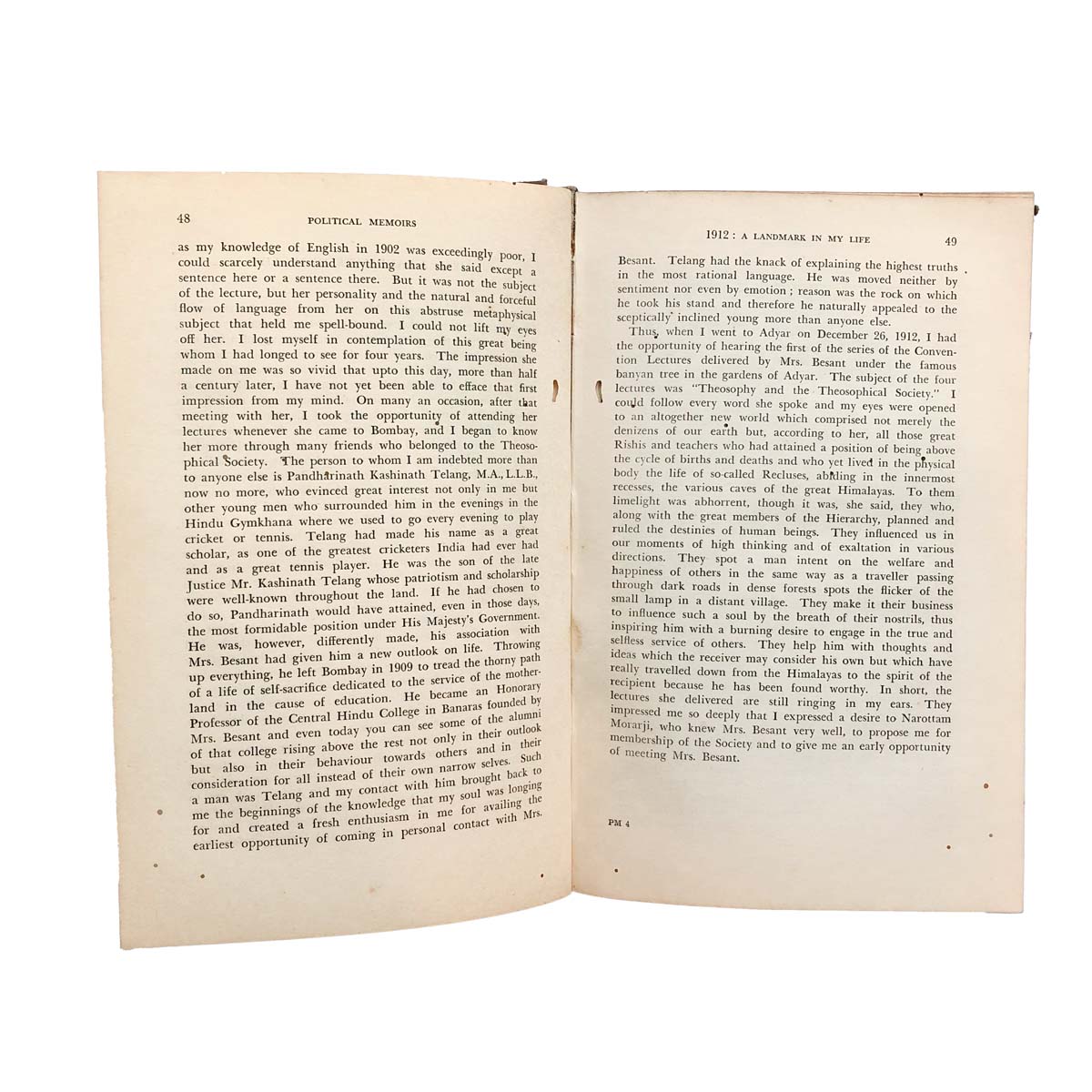 Jamnadas Dwarkadas - POLITICAL MEMOIRS (1969)