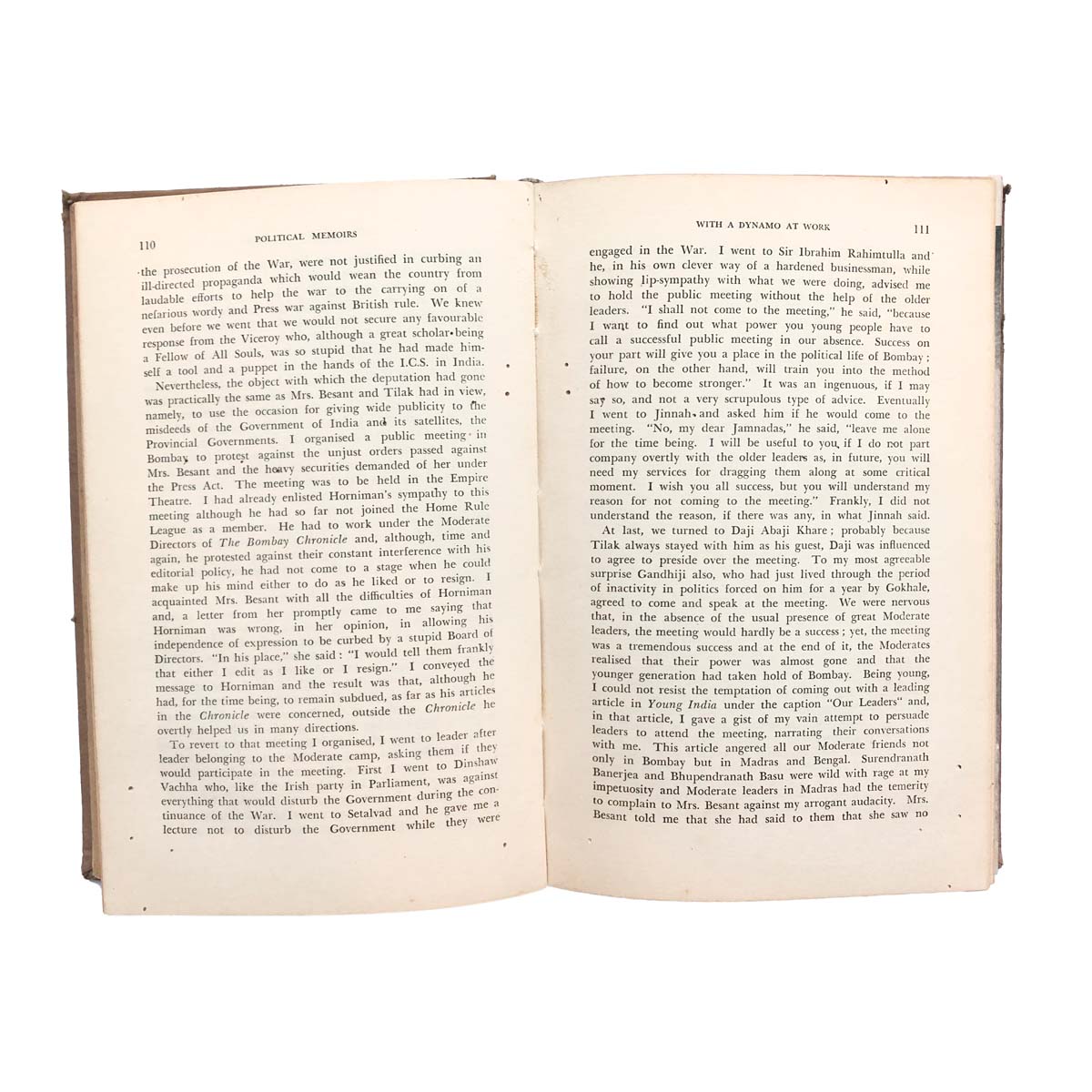 Jamnadas Dwarkadas - POLITICAL MEMOIRS (1969)