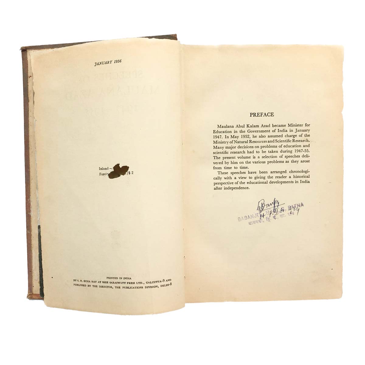 Maulana Azad - SPEECHES OF MAULANA AZAD 1947-1955 (1956)