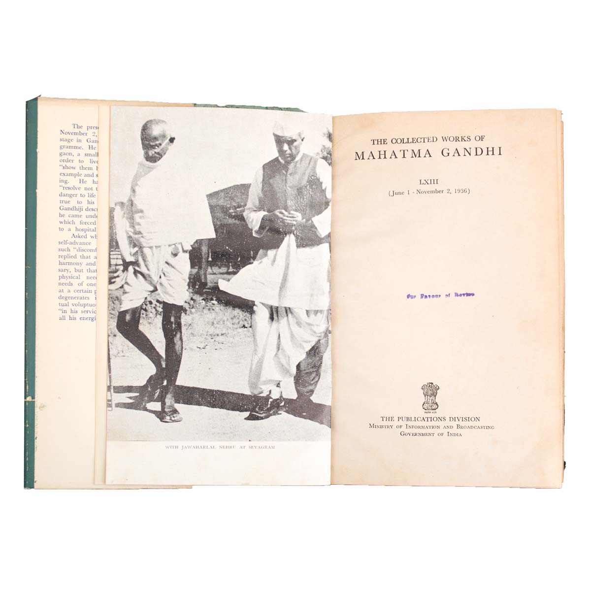 M.K Gandhi - THE COLLECTED WORKS OF MAHATMA GANDHI (Circa 1960)