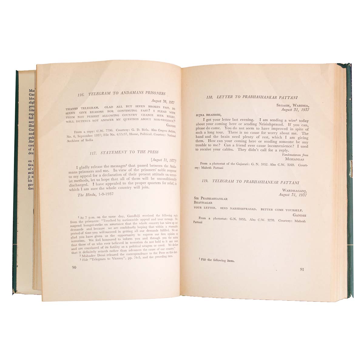 M.K Gandhi - THE COLLECTED WORKS OF MAHATMA GANDHI (Circa 1960)