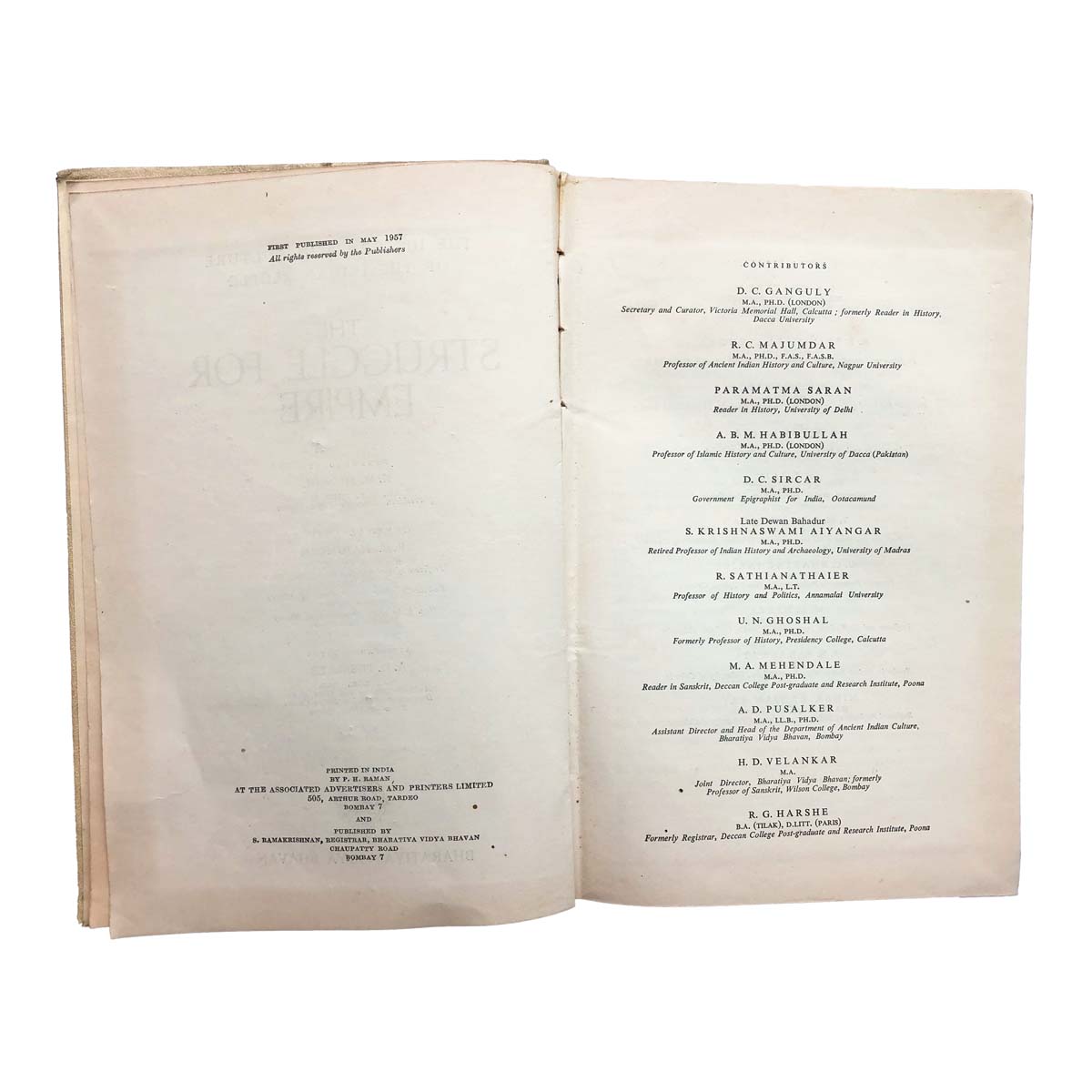 Multiple Authors - THE HISTORY AND CULTURE OF THE INDIAN PEOPLE 4 VOLUMES (1951)