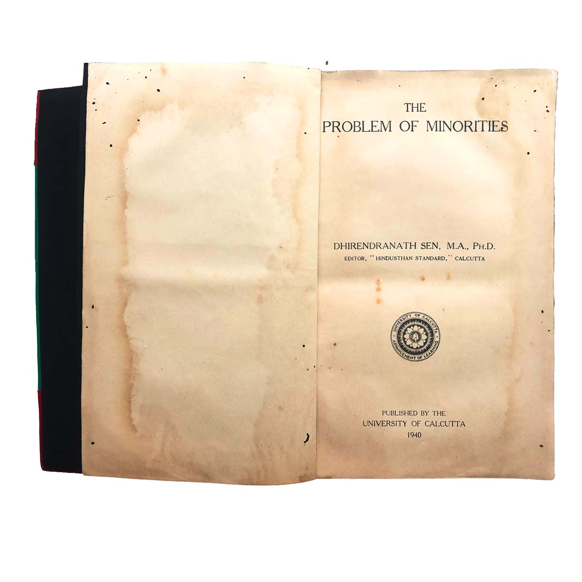 Dhirendranath Sen - THE PROBLEM OF MINORITIES (1940)