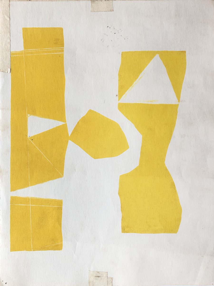 Somnath Hore (1921-2006) - UNTITLED (Seated figure ; Abstract) (1969)