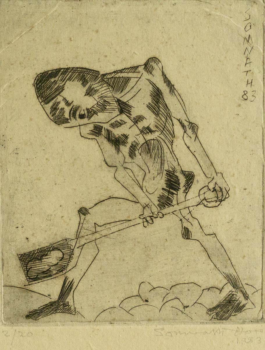 Somnath Hore Man With Axe 1983