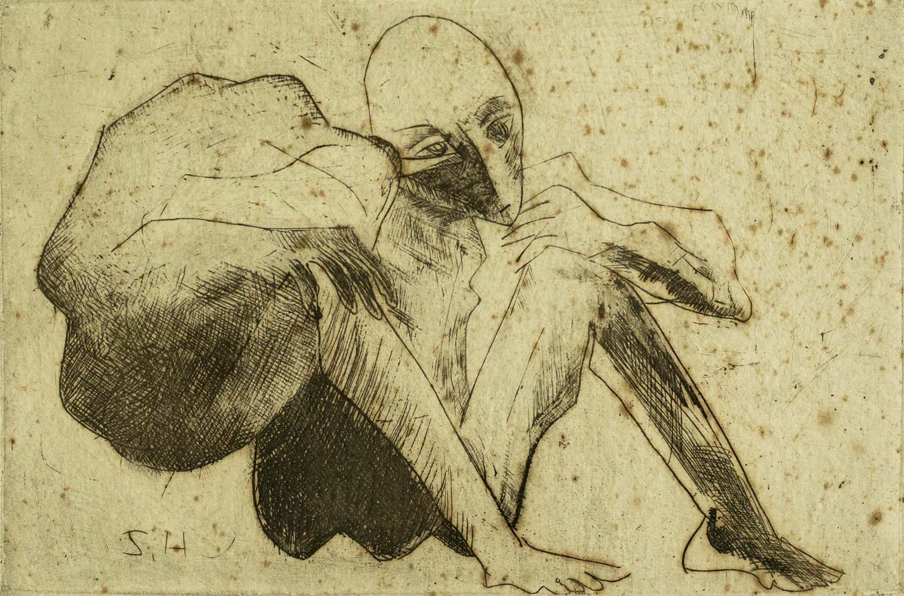 Somnath Hore Seated Man 1976 - 1984