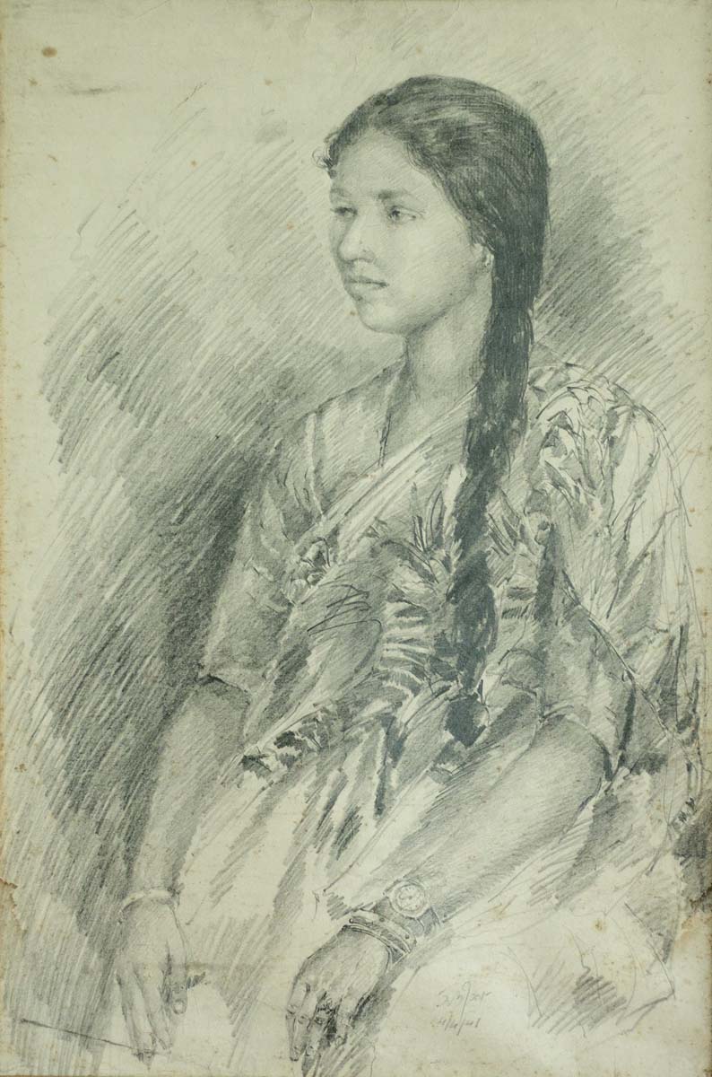 Satish Sinha Portrait Of A Woman 2 1941