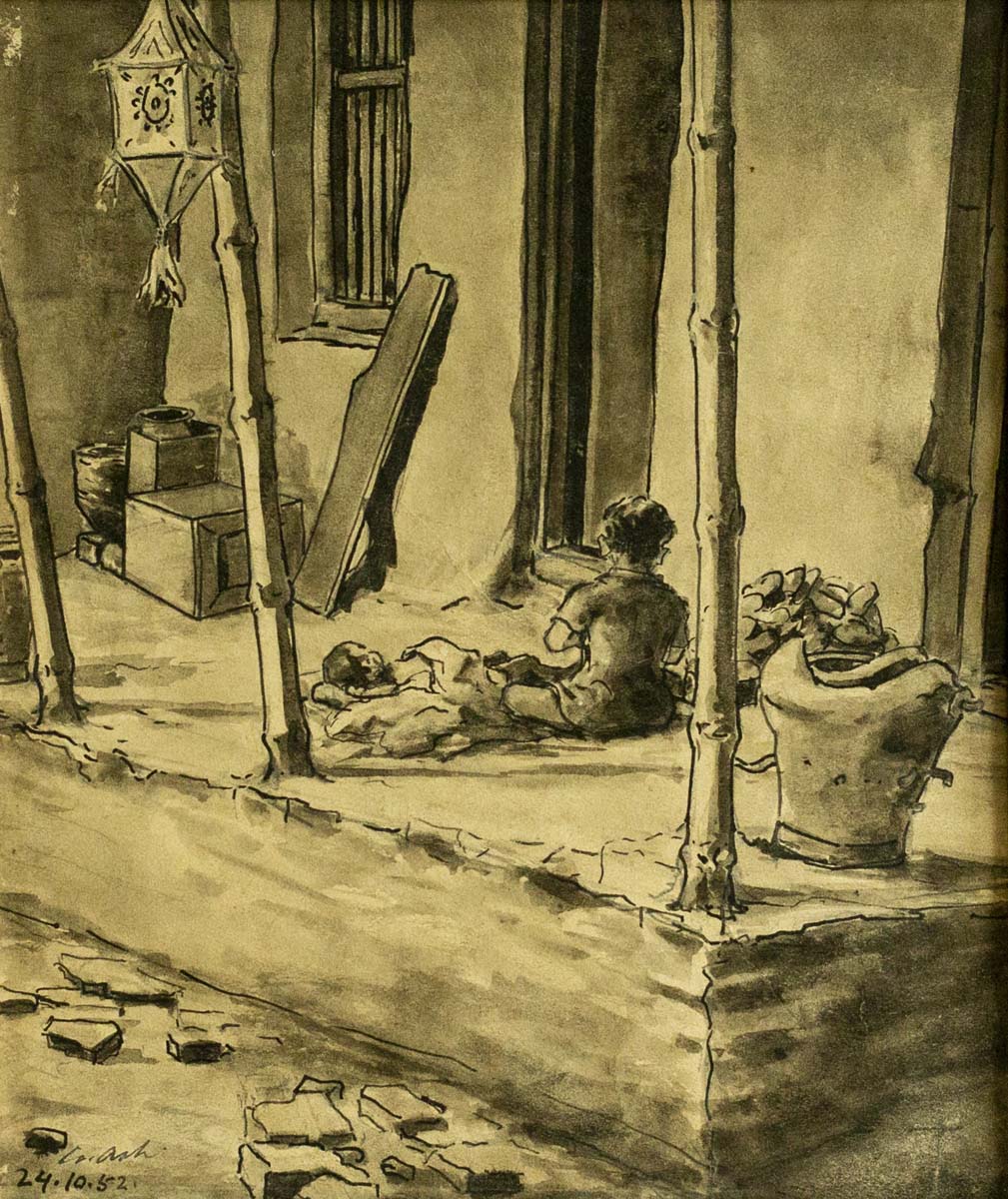 Gobardhan Ash Village Scene 2 1952
