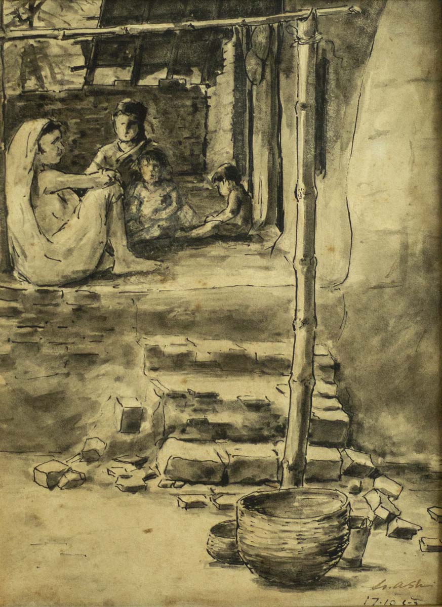 Gobardhan Ash Village Scene 3 1952