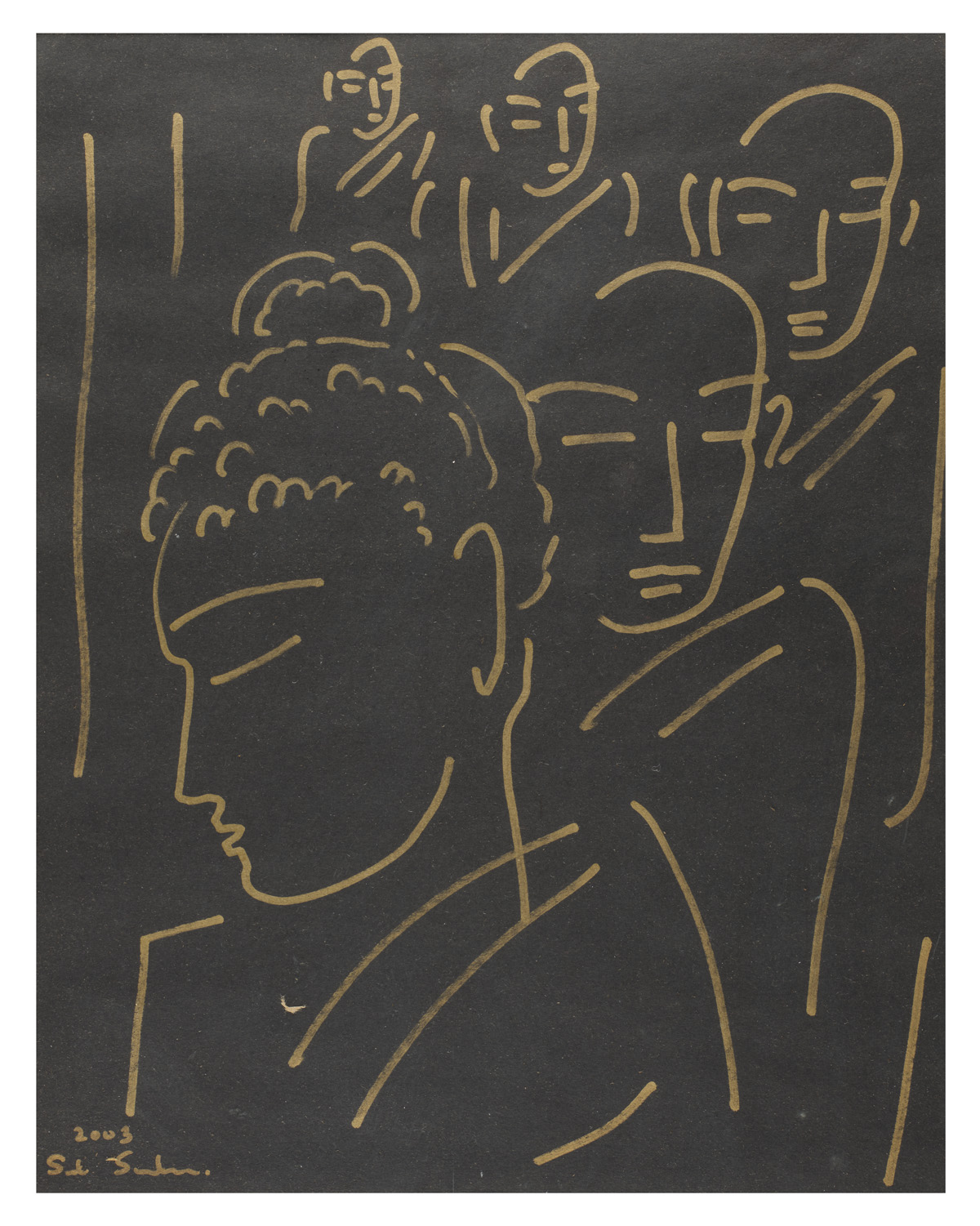 Senaka Senanayake (b. 1951) - Untitled (Figures - Set of 2) (2003)