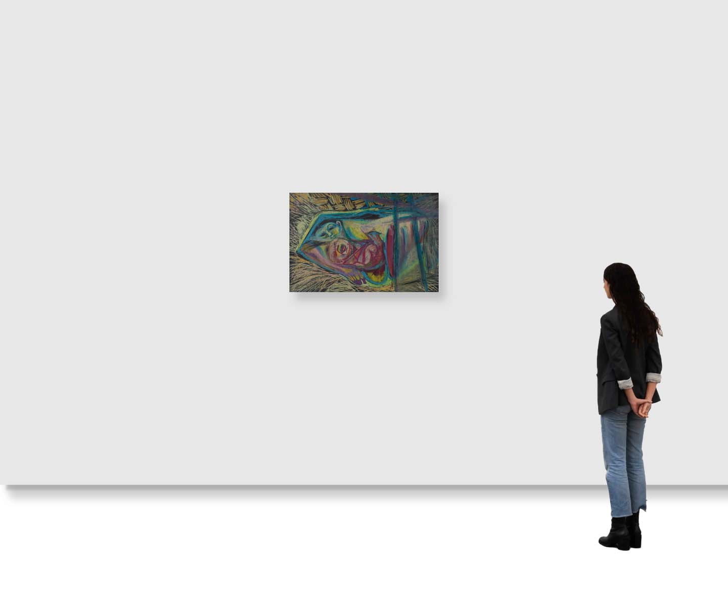 Chittaprosad Bhattacharya (1915 -1978) - UNTITLED (Mother and child at rest) (1965)