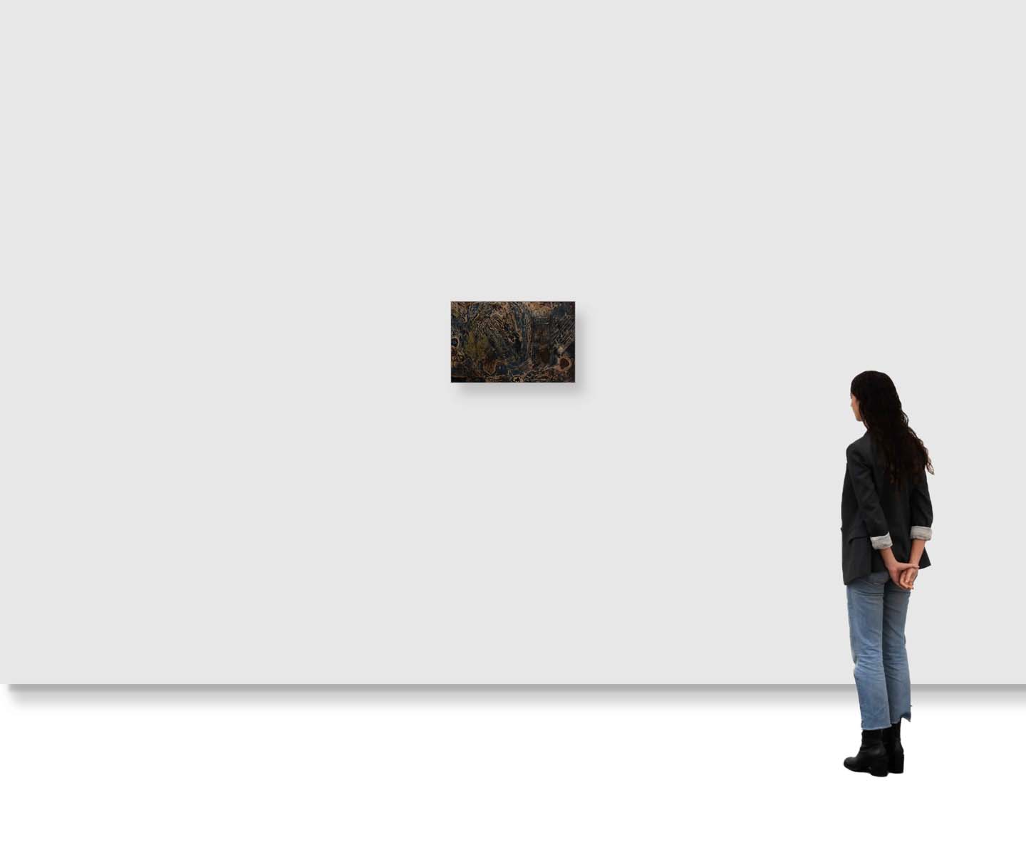 Amina Ahmed Kar (1930 - 1994) - UNTITLED ; UNTITLED ; UNTITLED (Abstract ; Blue and white abstract ; Abstract landscape) (1993 ; 1958)