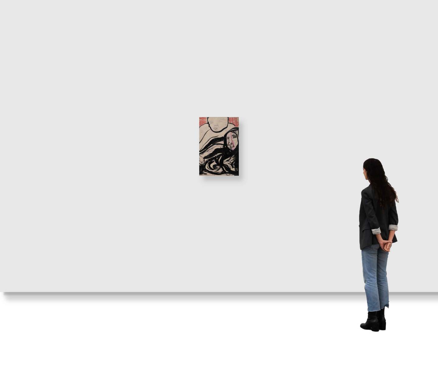 Amina Ahmed Kar (1930 - 1994) - UNTITLED ; UNTITLED ; UNTITLED (A couple ; Abstract nude ; Two Women) (undated ; 1993 ; undated)