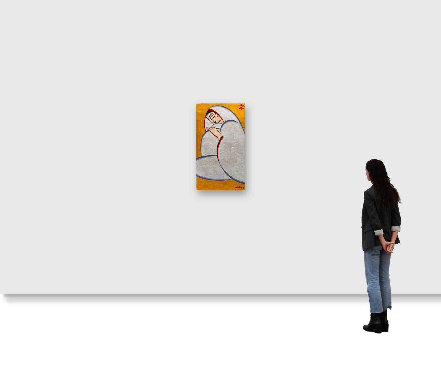 Jamini Roy (1887 - 1972) - UNTITLED (Sitting Woman)