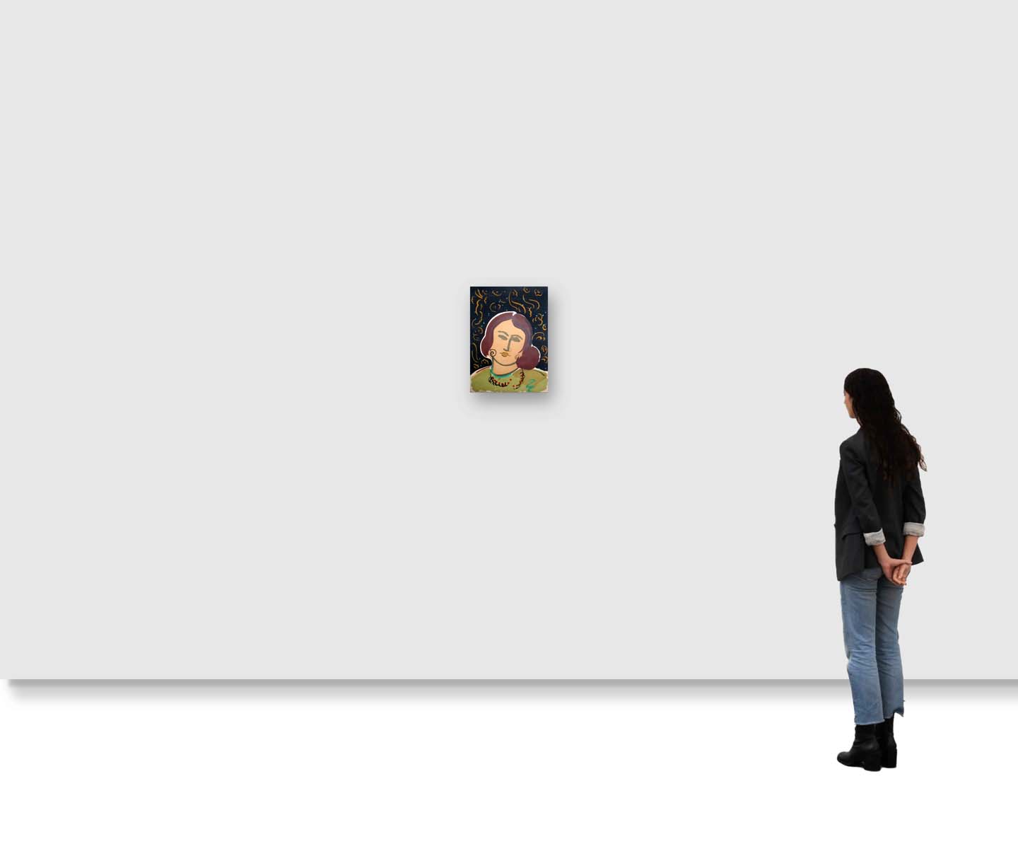 Sailoz Mookherjea (1906 - 1960) - UNTITLED (Portrait of a Woman)