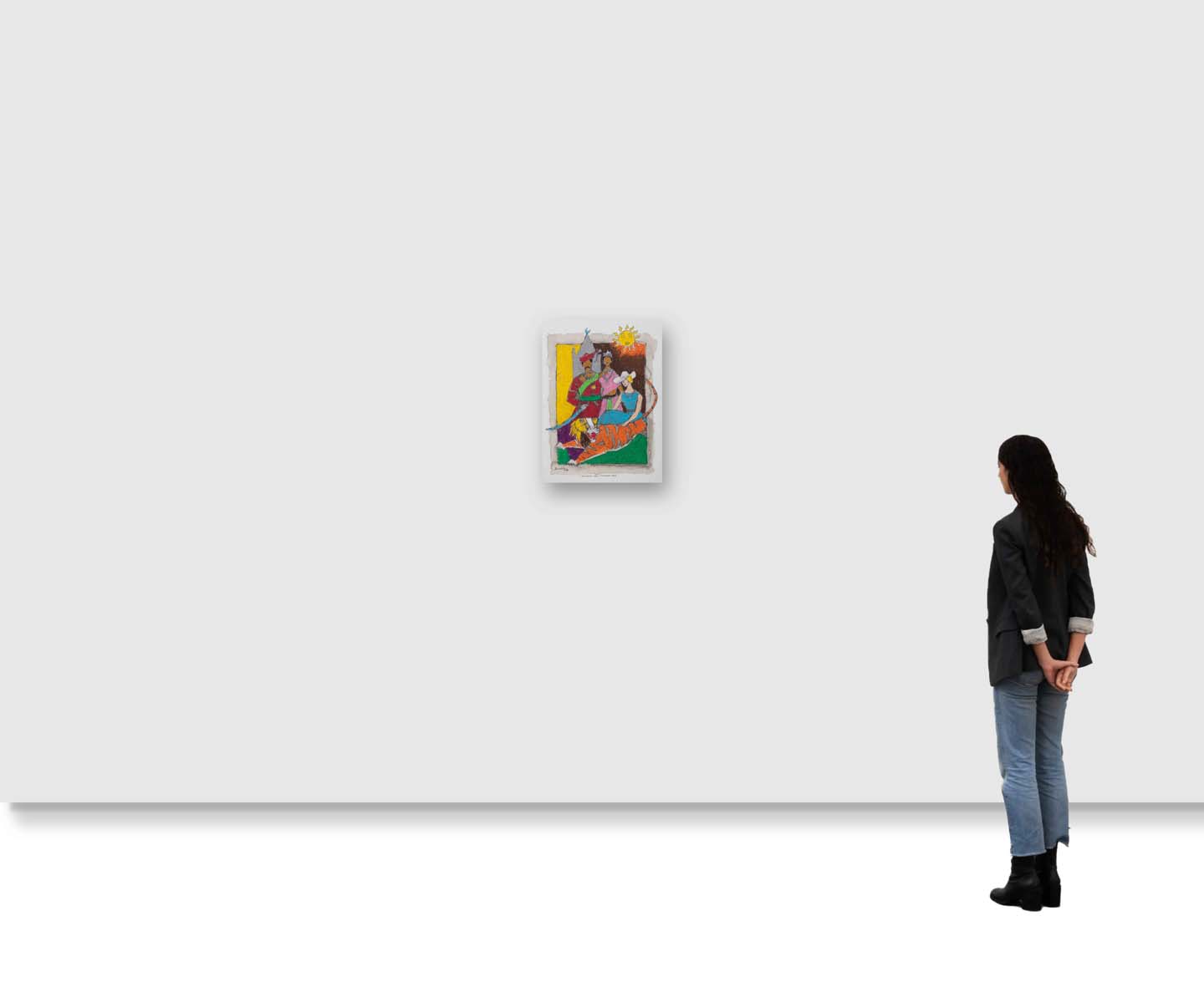 M.F. Husain (1915 - 2011) - MAHARANI EAST MAHARANI WEST (1993)