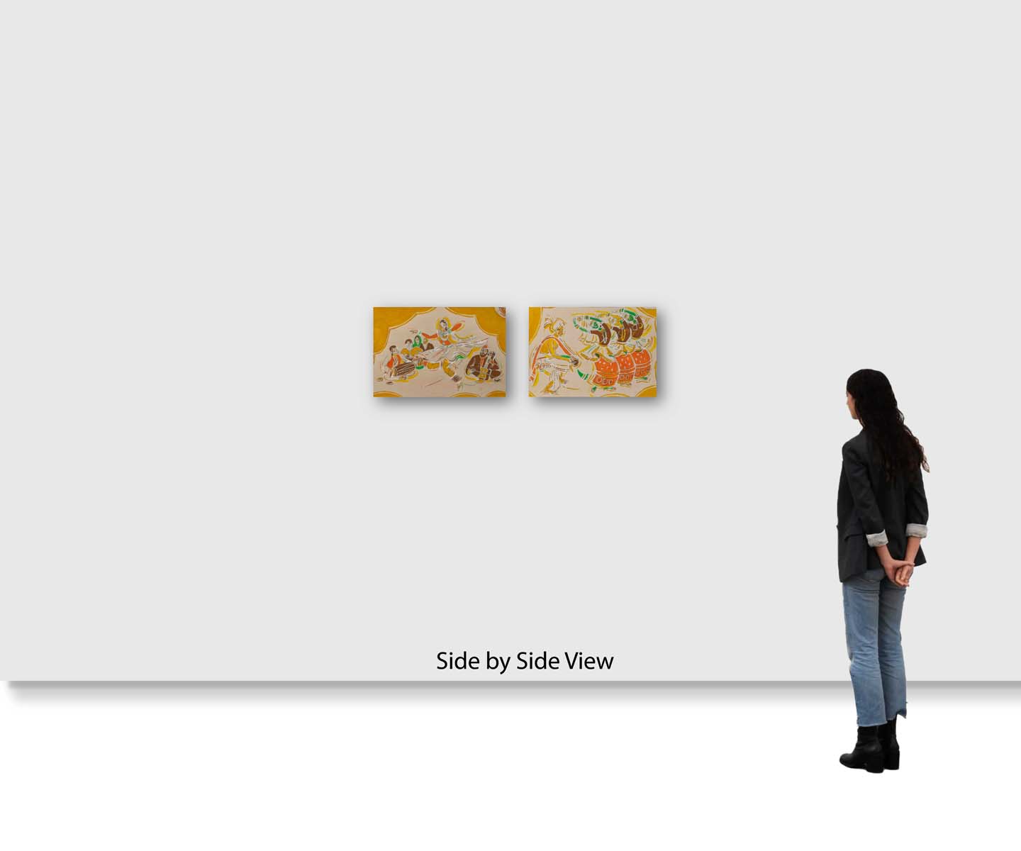 Shiavax  Chavda (1914 - 1990) - UNTITLED ; UNTITLED (Classical Dance)