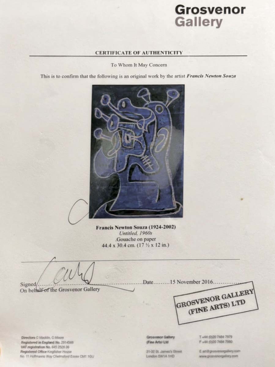 F.N. Souza (1924 - 2002) - UNTITLED (Head) (1966)