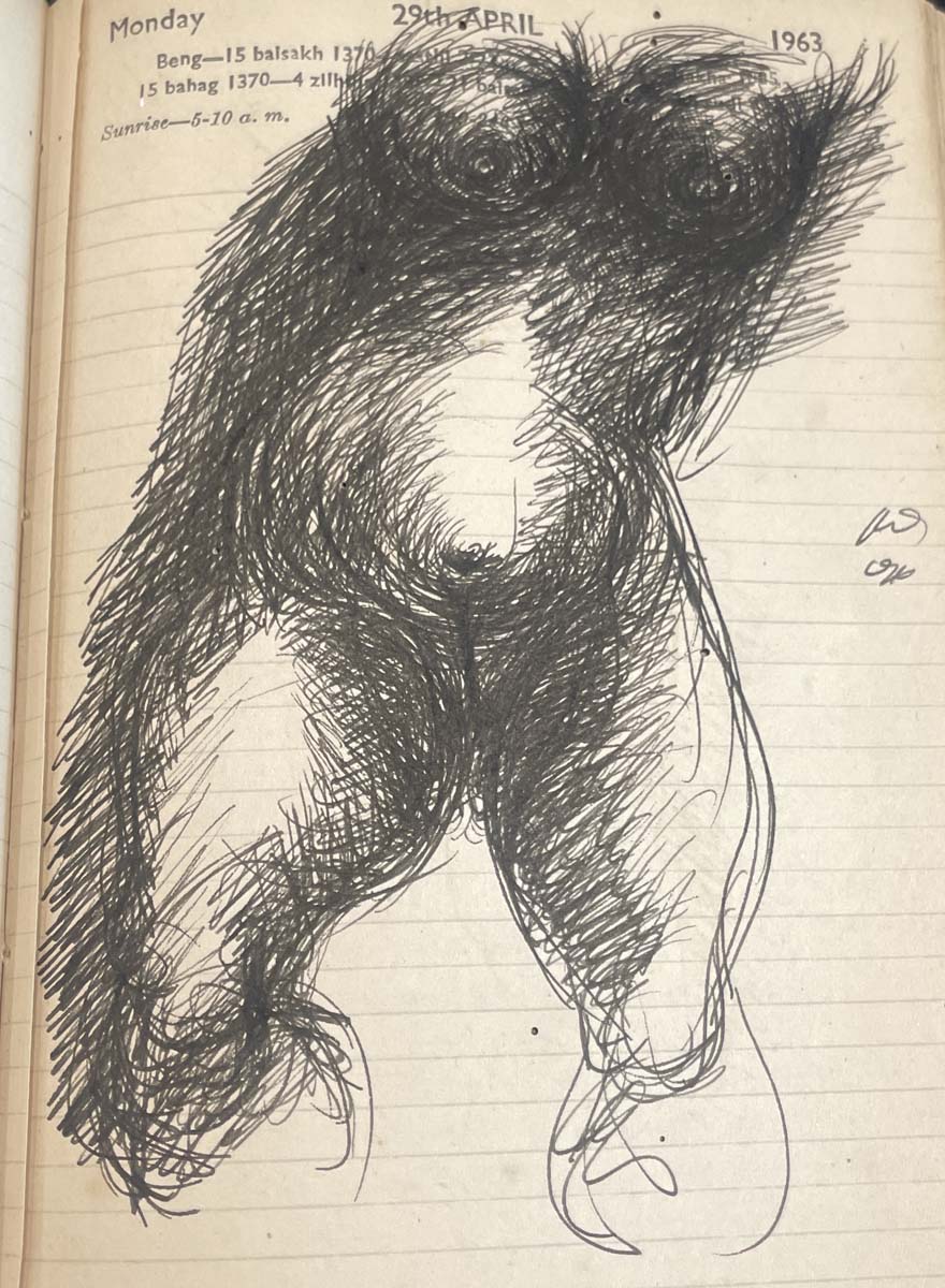 Nikhil Biswas (1930 - 1966) - UNTITLED (Sketchbook) (Circa 1960)