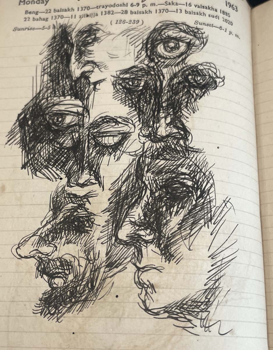 Nikhil Biswas (1930 - 1966) - UNTITLED (Sketchbook) (Circa 1960)