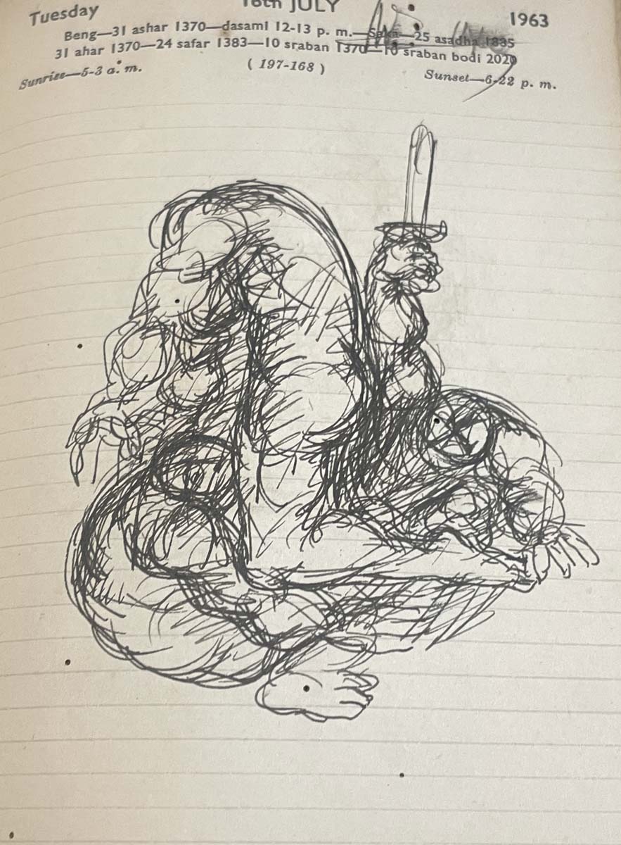 Nikhil Biswas (1930 - 1966) - UNTITLED (Sketchbook) (Circa 1960)